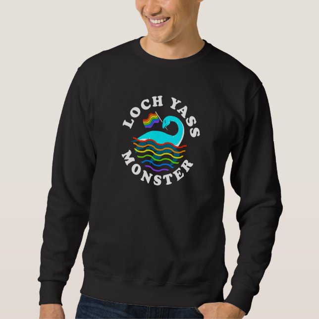 Loch Yass Monster Rainbow Lines Sweatshirt (Front)