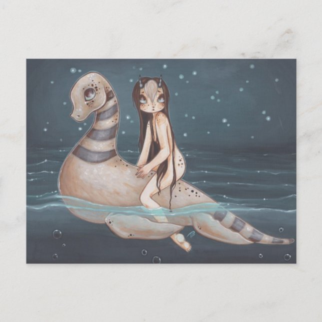 Lochness fantasy fairy gothic art postcard (Front)