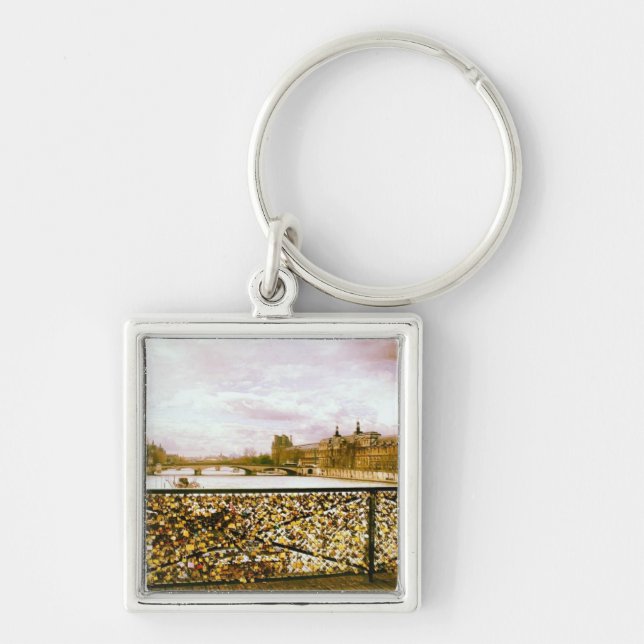 Lock Bridge in Paris Key Ring (Front)
