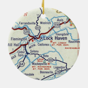 Lock Haven PA Ceramic Ornament