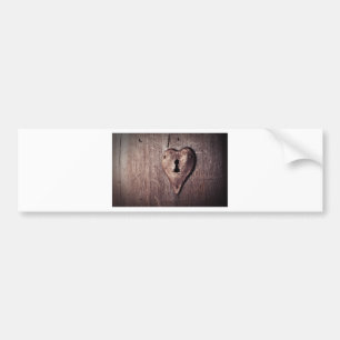 Lock Heart Bumper Sticker