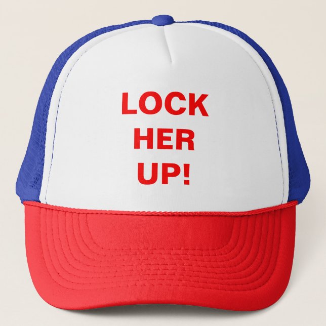 LOCK HER UP TRUCKER HAT (Front)