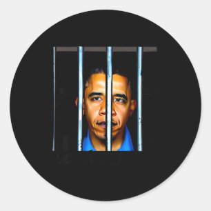 Lock Him Up. Anti Obama T-shirt.png  Classic Round Sticker