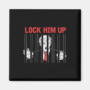 Lock Him Up Anti Trump Protest T Shirt Magnet