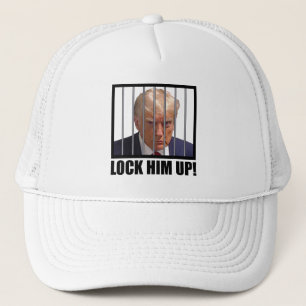 Lock Him Up! Trump Mugshot Trucker Hat