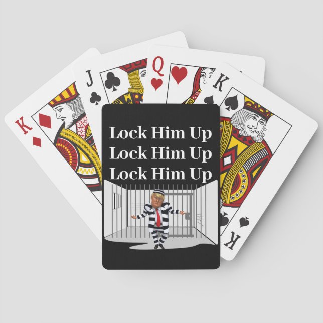 Lock Him Up Trump Playing Cards (Back)