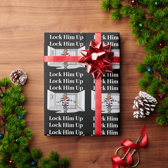Lock Him Up Trump Wrapping Paper (Holiday Gift)