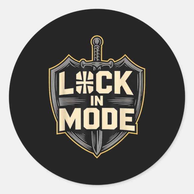 Lock In Mode Christian  Classic Round Sticker (Front)