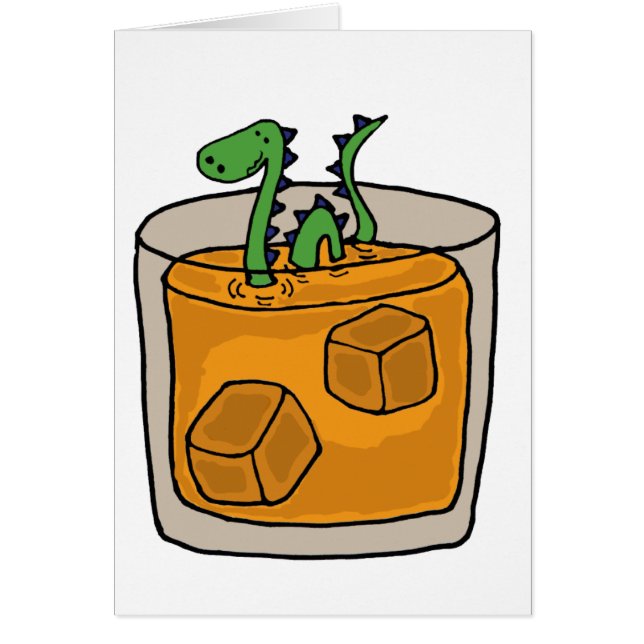 Lock Ness Monster in Scotch Whiskey Glass (Front)