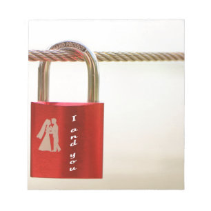 Lock of love notepad