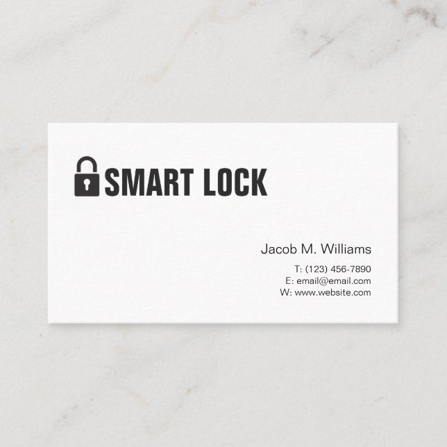 Lock Security Company Business Card (Front)