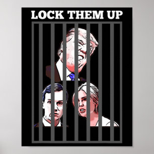 Lock Them Up Anti Trump  Poster