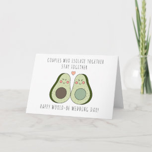 Lockdown Canceled Wedding Card - Avocado Design