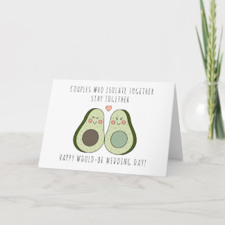 Lockdown Canceled Wedding Card - Avocado Design