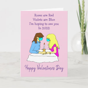 Lockdown Couples Funny Cartoon Valentines Day Card