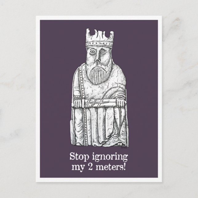 Lockdown moods - Lewis chessman King Postcard (Front)
