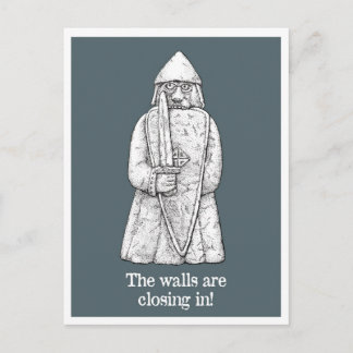 Lockdown moods: Lewis chessmen - The Berserker Postcard