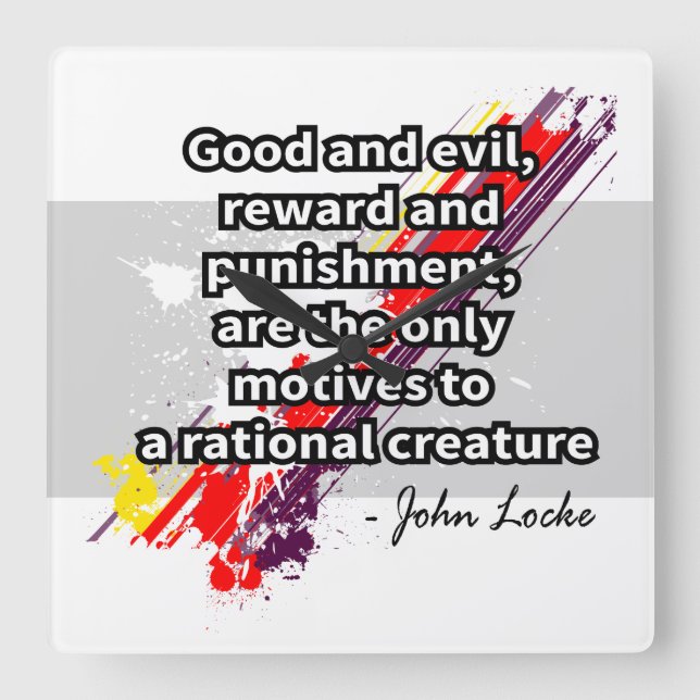 Locke Square Wall Clock (Front)