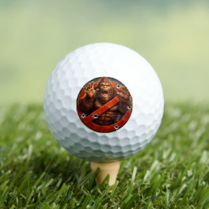 Locked and loaded Sasquatch hunting club golf ball