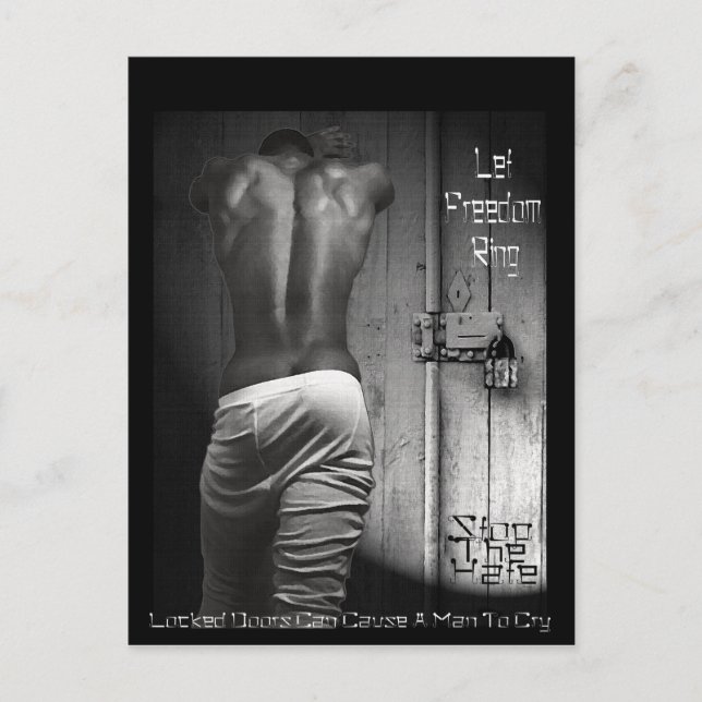 Locked Doors Can Cause A Man To Cry Postcard (Front)