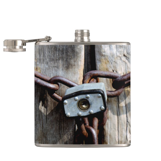 Locked Hip Flask (Opened)