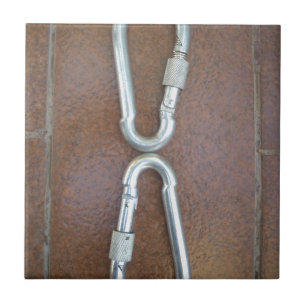 Locked In: Durable Steel Carabiner Lock Design Ceramic Tile