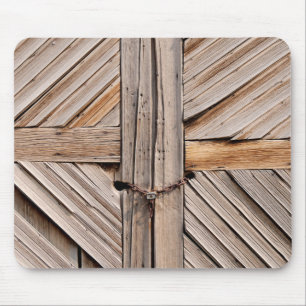 Locked Wooden Doors Mouse Pad