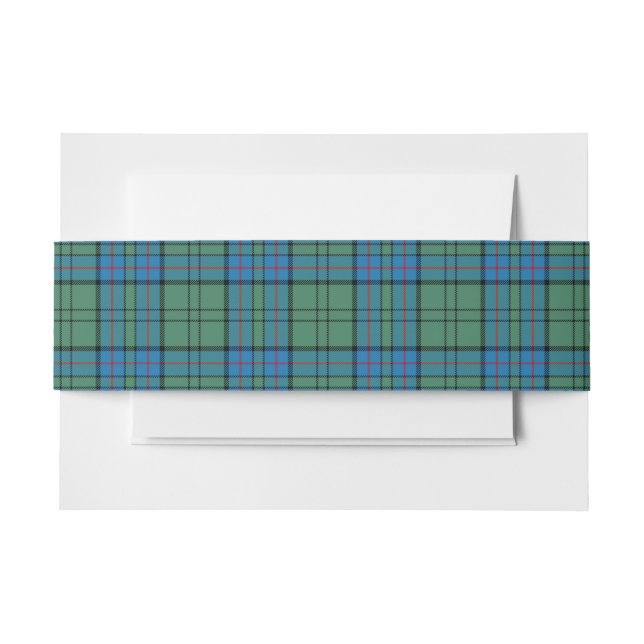 Lockhart Scottish Tartan Belly Band Invitation Belly Band (Front Example)