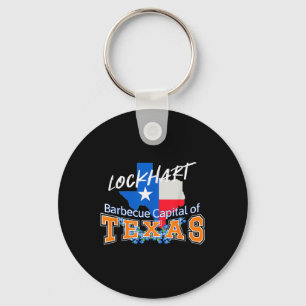 Lockhart Texas Barbecue , Black, Smal Key Ring