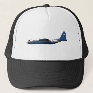 Lockheed C-130 Hercules Blue Angels Blue Trucker Hat