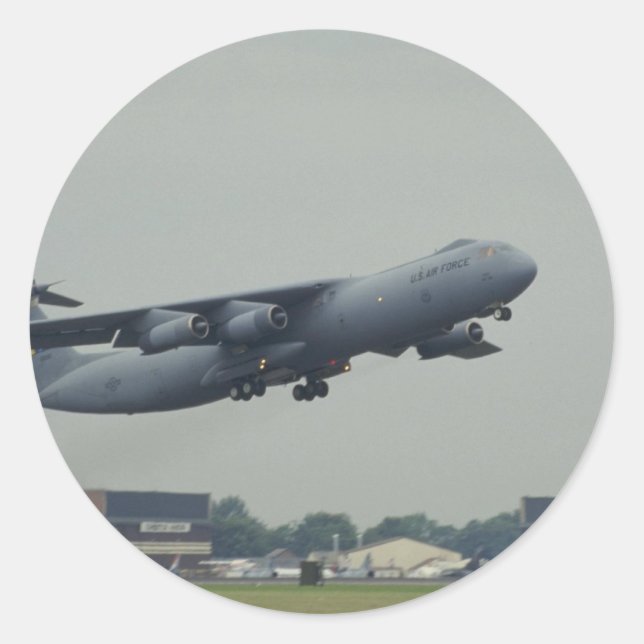 Lockheed C-141B Starlifter Classic Round Sticker (Front)