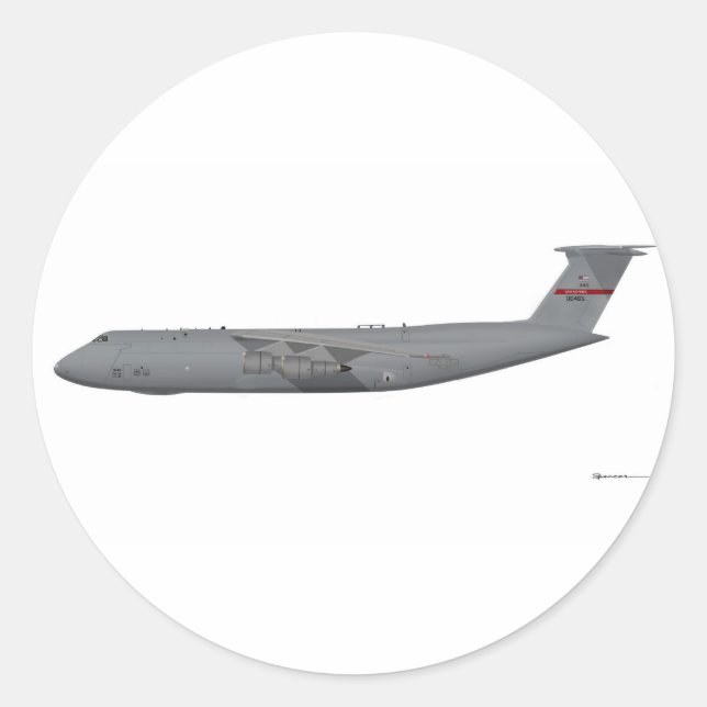 Lockheed C-5 Galaxy Classic Round Sticker (Front)