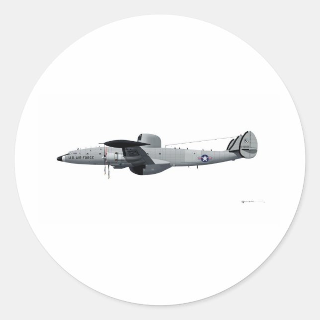 Lockheed EC-121 Warning Star "Triple Nickel" Classic Round Sticker (Front)