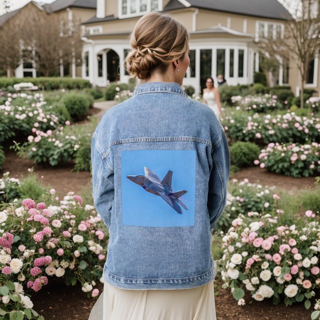 Lockheed Martin F-22A Raptor Denim Jacket (Wedding Back)