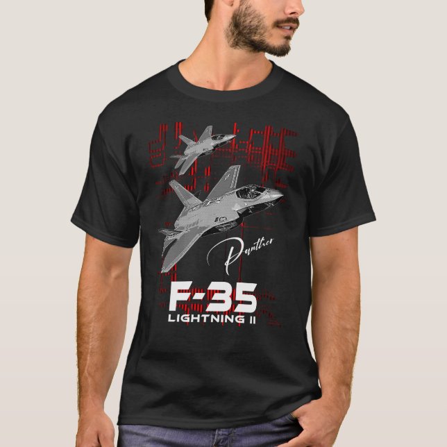 Lockheed Martin F-35 Lightning II  USAF Fighterjet T-Shirt (Front)