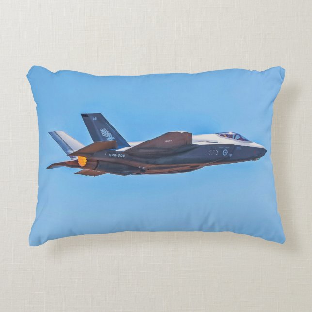 Lockheed Martin F-35A Lightning II Accent Pillow (Front)