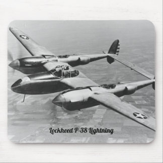 Lockheed P-38 Lightning aircraft photograph Mouse Pad