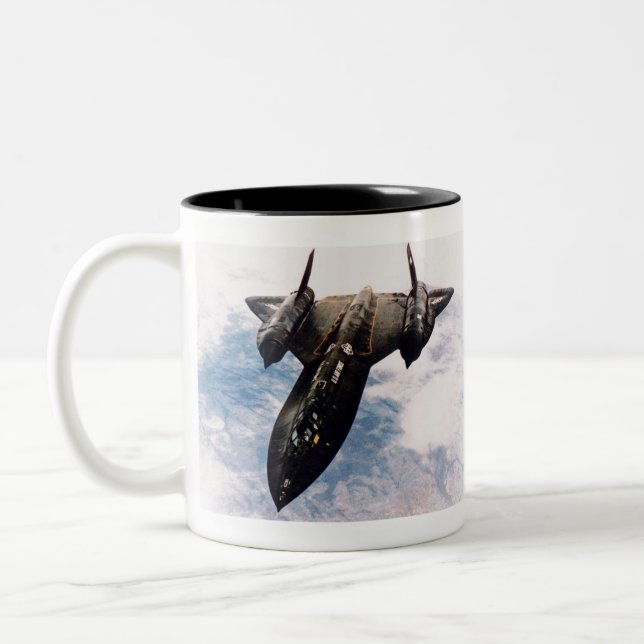 Lockheed_SR-71_in_flight Two-Tone Coffee Mug (Left)