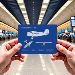 Lockheed Vega 5B - Aeroplane Plans ABD Postcard