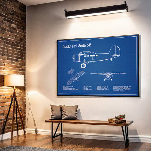 Lockheed Vega 5B - Aeroplane Plans AD Poster