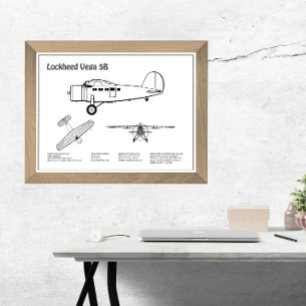Lockheed Vega 5B - Aeroplane Plans BD Photo Print