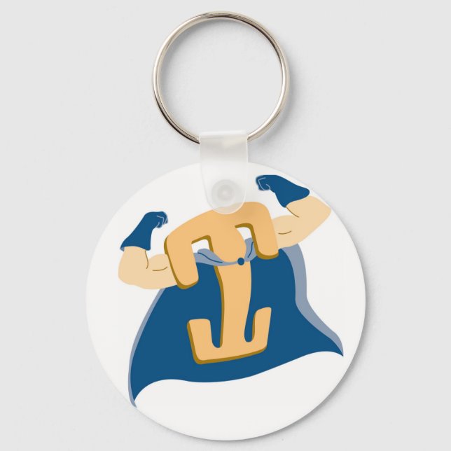 Locking Clip Man Key Ring (Front)