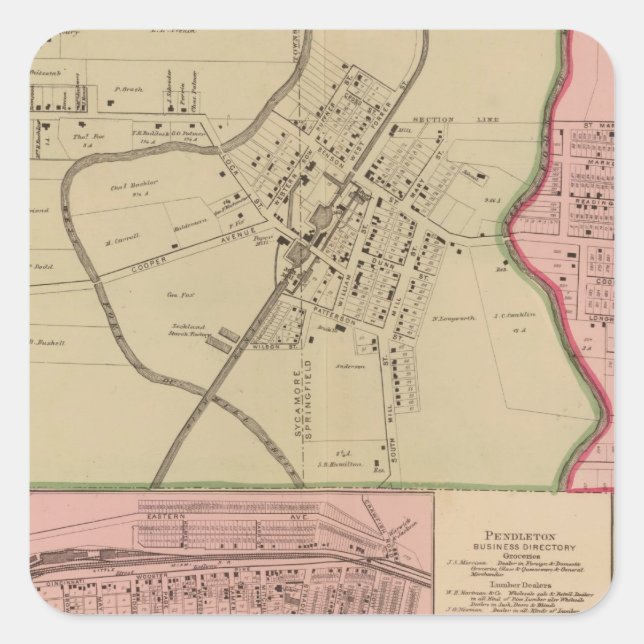 Lockland, Reading, Ohio Square Sticker (Front)