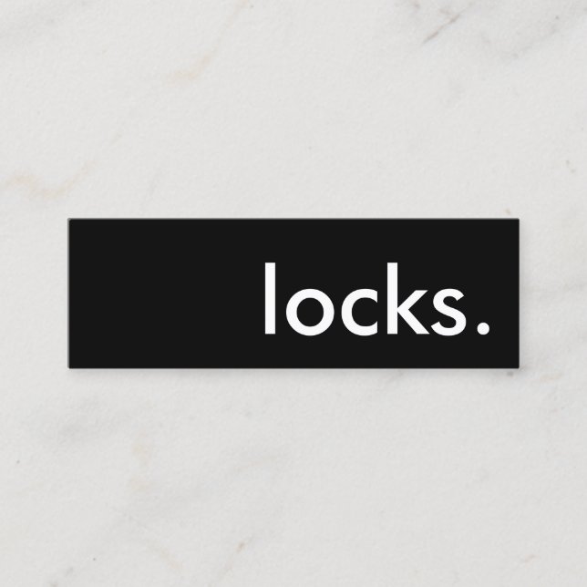 locks. mini business card (Front)