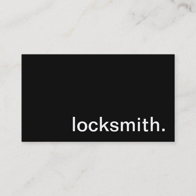 Locksmith Business Card (Front)