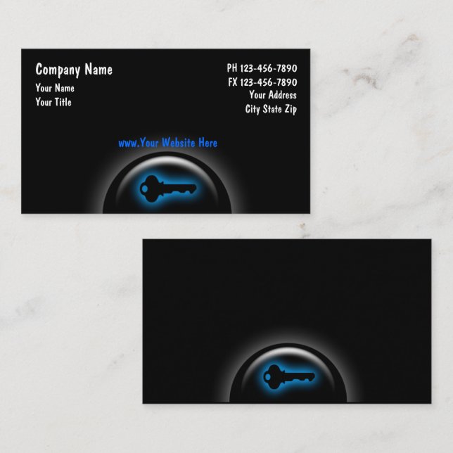 Locksmith Business Cards (Front/Back)