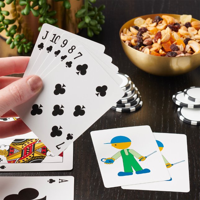 Locksmith Character with Key and Screwdriver Playing Cards (Creator Uploaded)