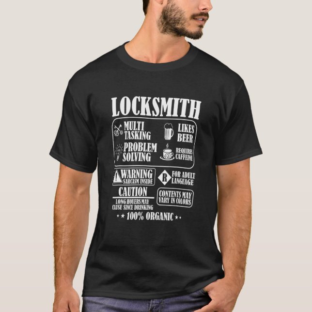 Locksmith Keys Locks Picky 2 T-Shirt (Front)
