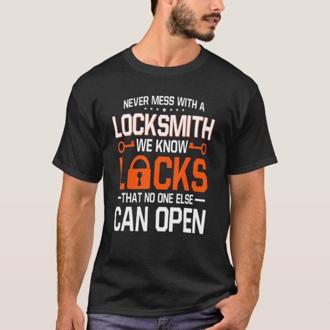 Locksmith Lock Picker Key Maker Technician Locksmi T-Shirt (Front)