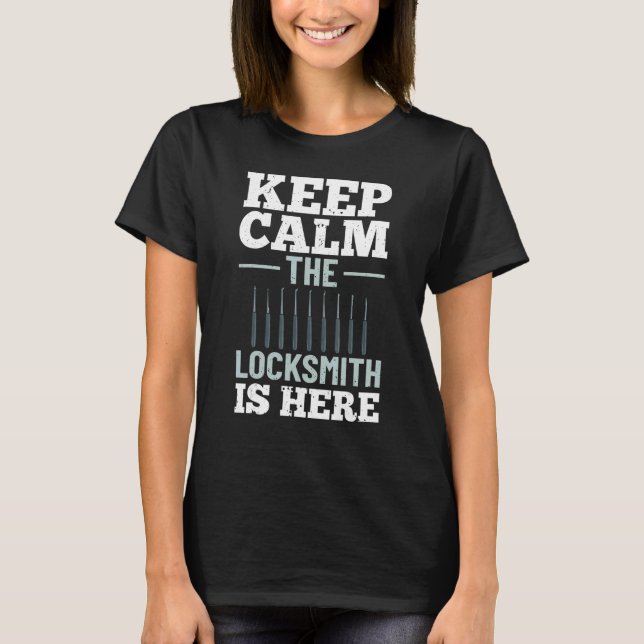 Locksmith Lock Picking Car Door Key Locksmithing T-Shirt (Front)